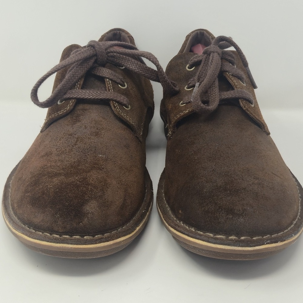 Clarks Men's 13 M Brown Suede Oxford Shoes 82655 Plain Toe Casual Comfort - Picture 14 of 16